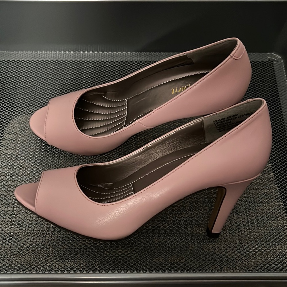 Baby Pink Open-Toed Heels